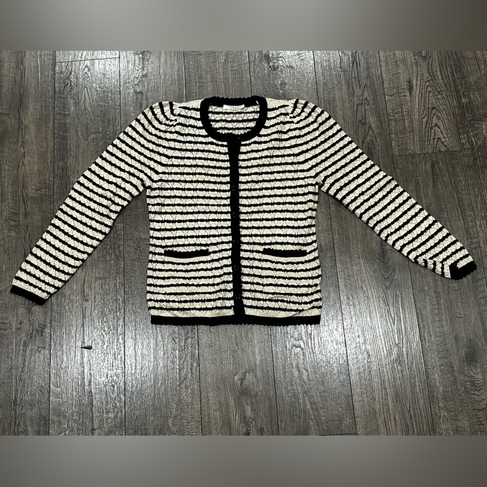 Doen Therese Black and Cream Cardigan